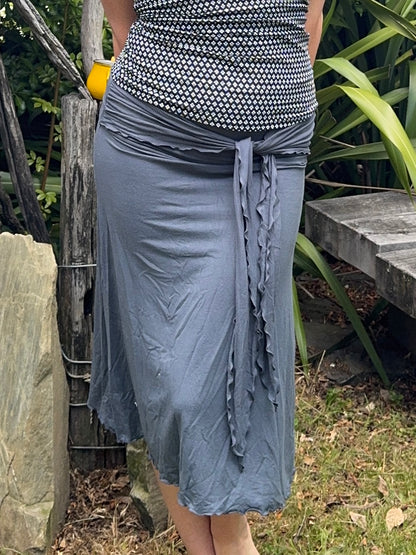 Cross-over tie midi skirt | Size 10-14