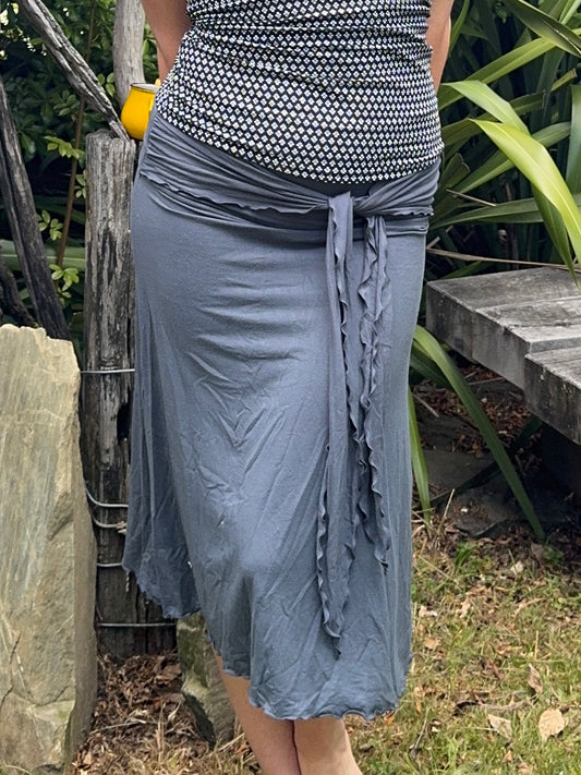 Cross-over tie midi skirt | Size 10-14