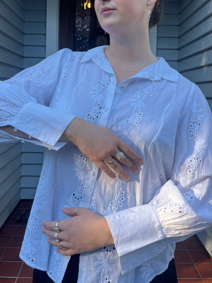 Cotton Embroidered Shirt | Size 12-14