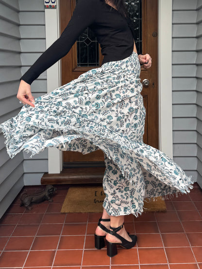 Floral Tiered Maxi Skirt | Size 8-12