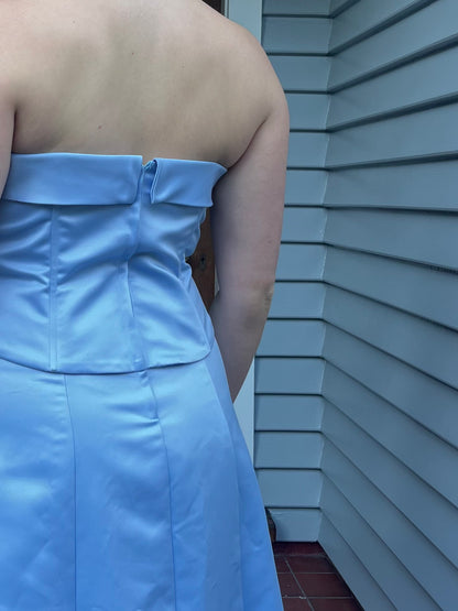 Strapless Blue Gown | Size 14-16
