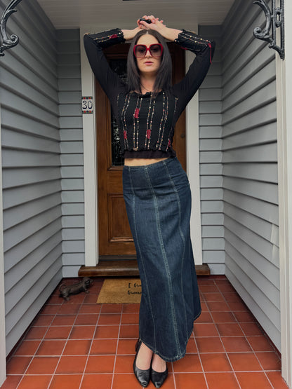 Vintage NZ Beaded Top | Size 8-10