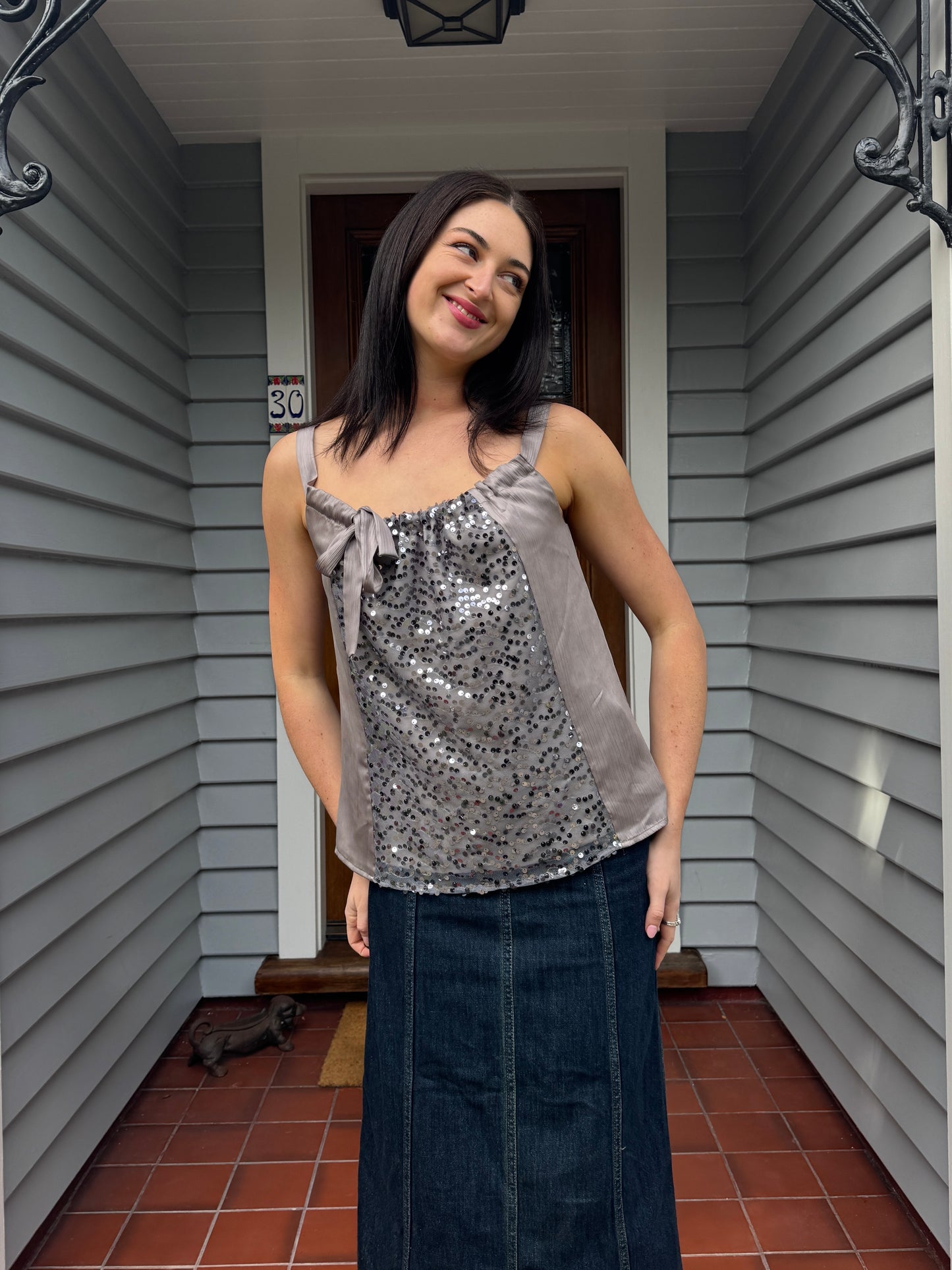 Beaded Bow Singlet | Size 12