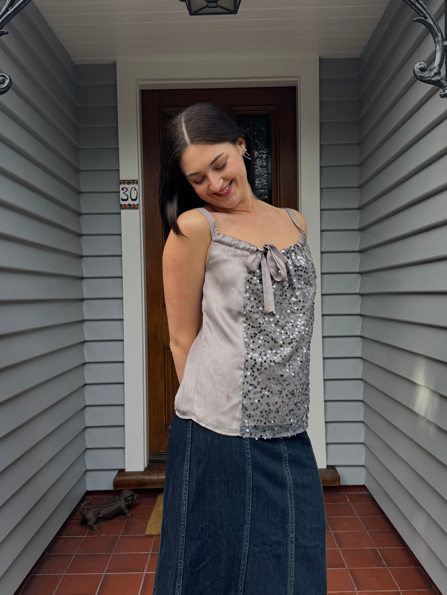 Beaded Bow Singlet | Size 12