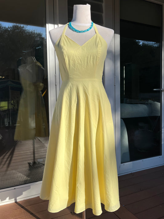 Beautiful Yellow Midi Dress | Size 6