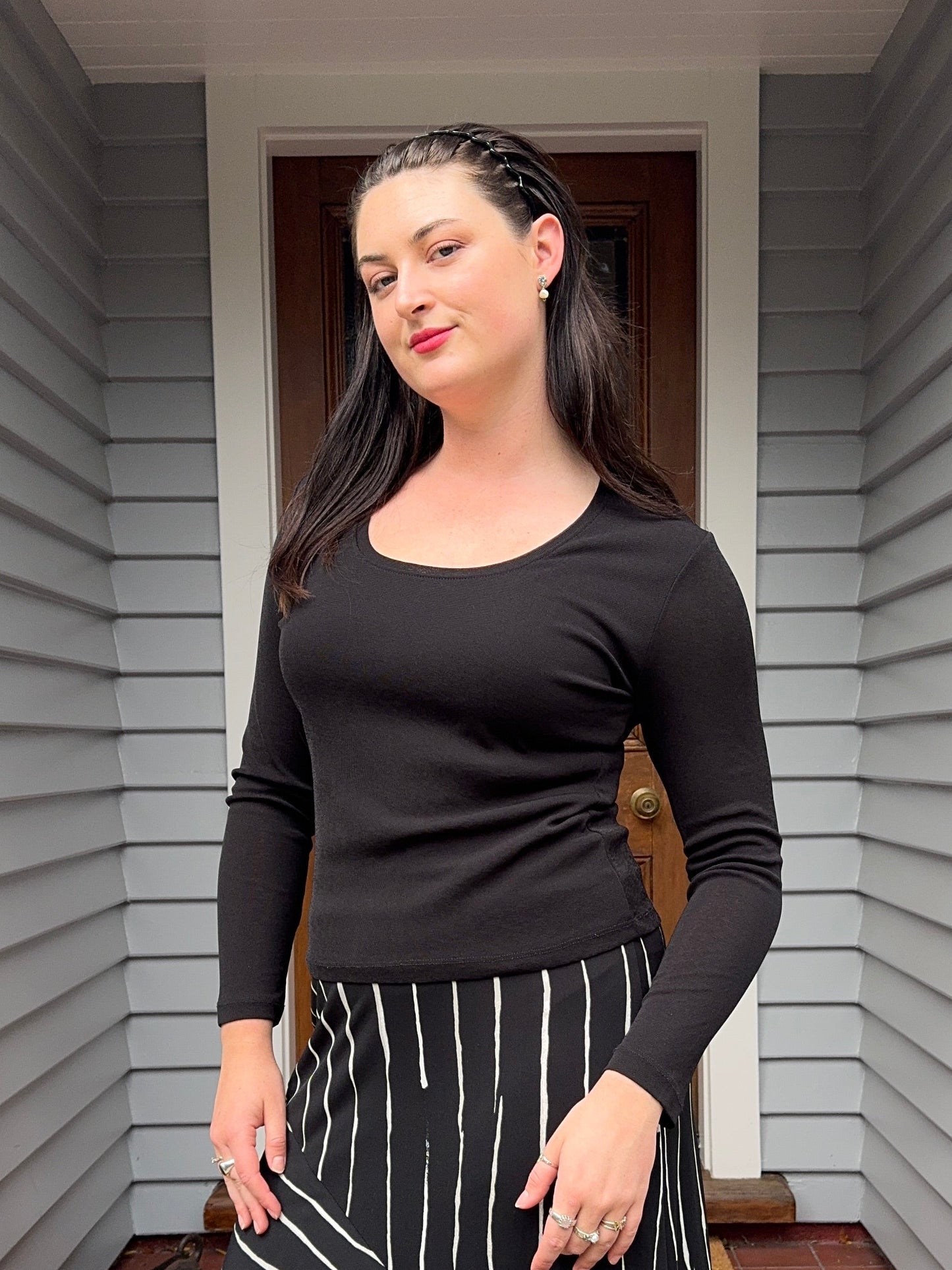 STAXS Black Long-sleeve | Size 12