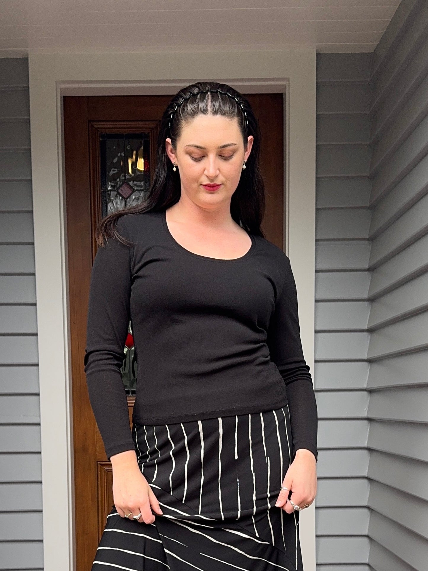 STAXS Black Long-sleeve | Size 12