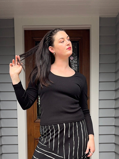 STAXS Black Long-sleeve | Size 12