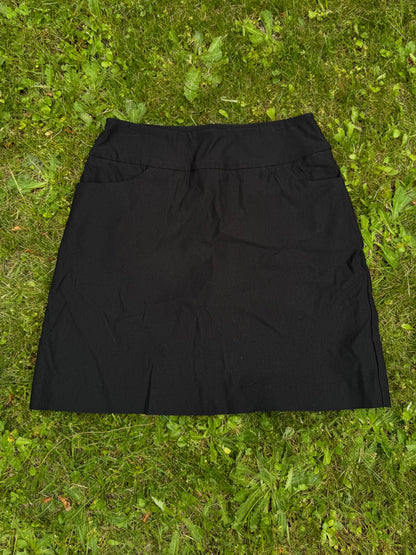 Black Mini Skirt with Built-in Shorts | Size S
