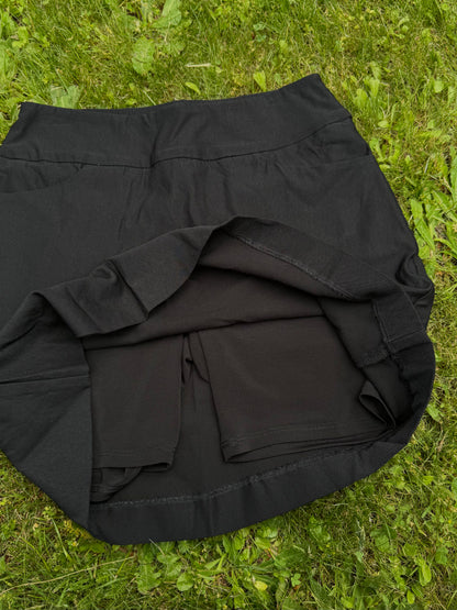 Black Mini Skirt with Built-in Shorts | Size S