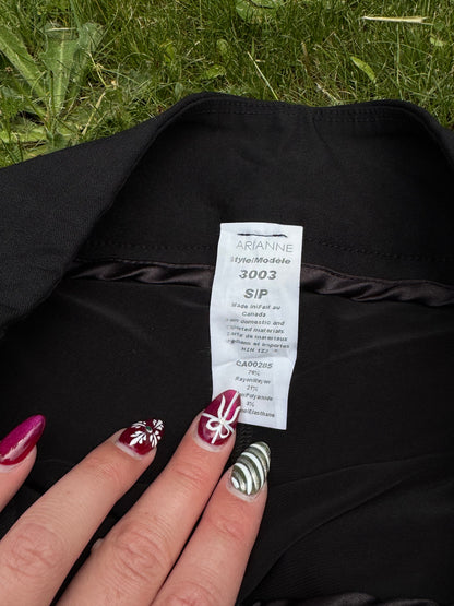 Black Mini Skirt with Built-in Shorts | Size S