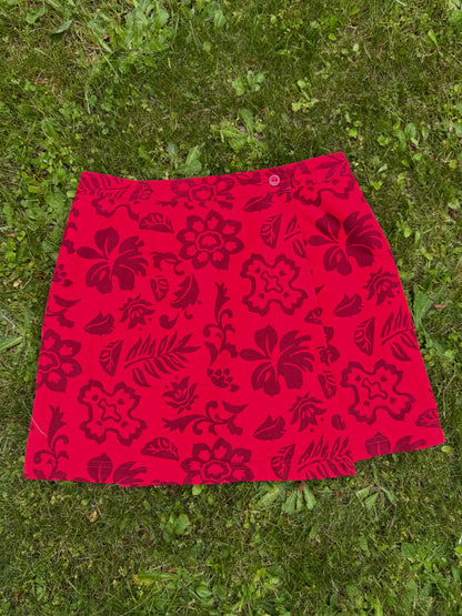 Cross-over hawaiian mini skirt | Size 6-8