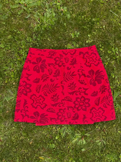 Cross-over hawaiian mini skirt | Size 6-8
