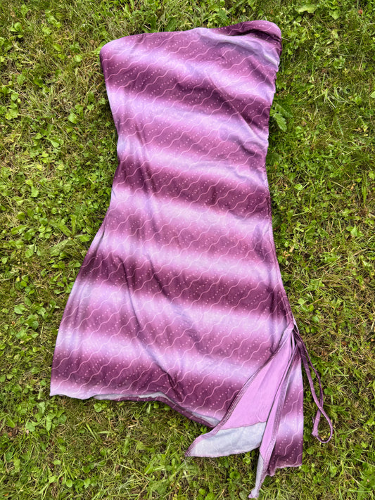 Asymmetric Strapless Mini Dress | Size 8